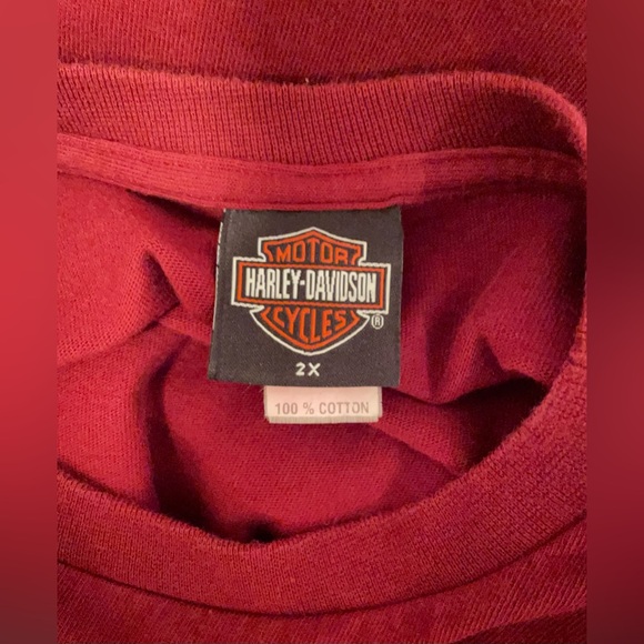 VTG Holoubek 2002 HARLEY-DAVIDSON Women’s 2X Red LS Top Orlando FL USA - Picture 8 of 9